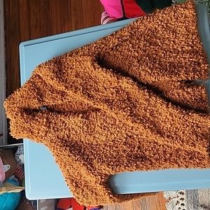 Burnt Orange Fuzzy Jacket